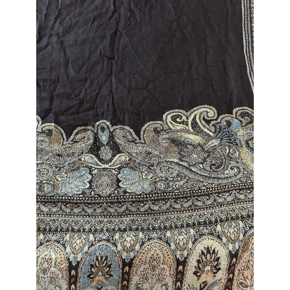 ECHO Wrap Bohemian Ethnic Print Scarf Large shoulder Head Wrap Hair Scarf India